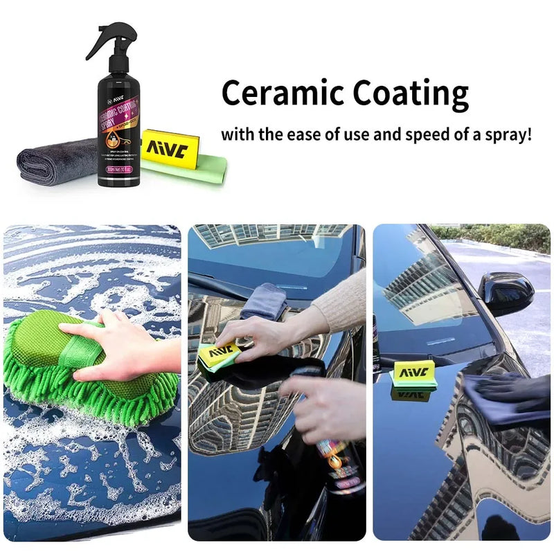 Spray de revestimento cerâmico para carro, nano revestimento cerâmico para cuidados com a pintura automática, cristal, proteção durável, escudo de brilho