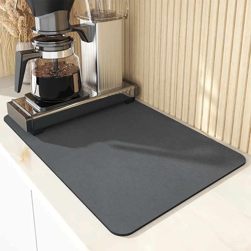 Super absorvente grande cozinha absorvente antiderrapante drenagem prato de café esteira secagem rápida banheiro dreno almofada utensílios de mesa