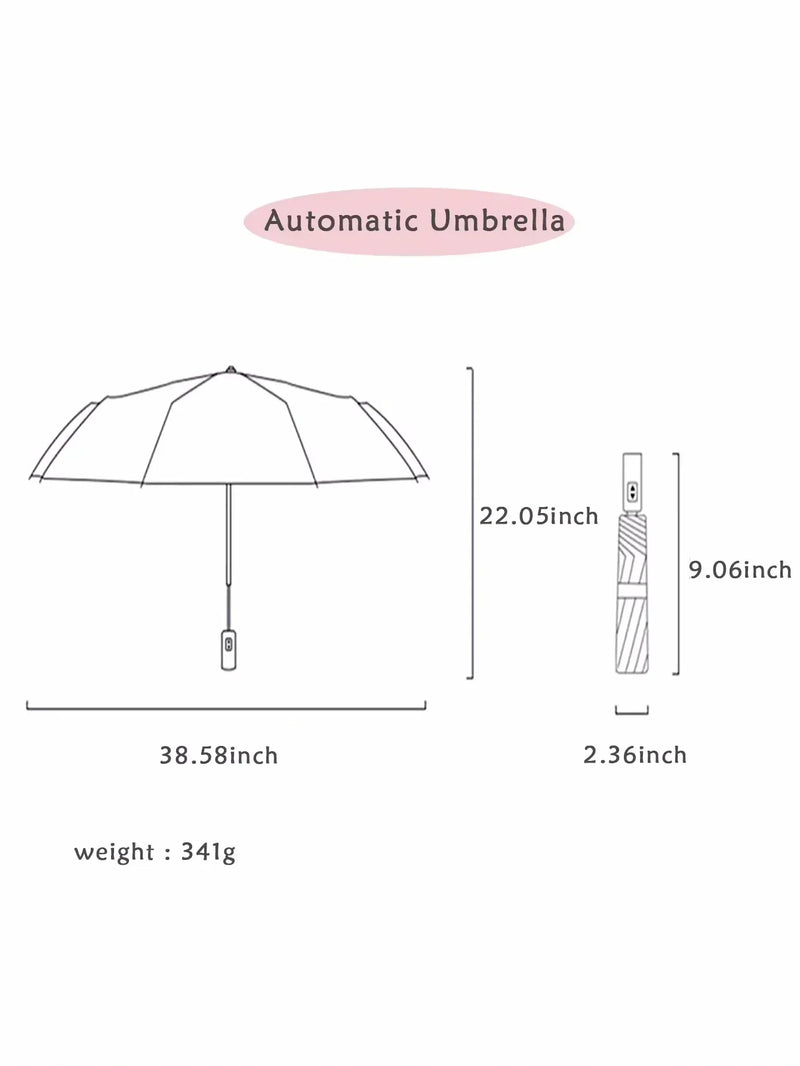 Mini guarda-chuva dobrável automático anti uv chuva sol guarda-chuva moda portátil à prova de vento luz das mulheres dos homens crianças guarda-sol